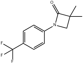 3,3-DIMETHYL-1-[4-(TRIFLUOROMETHYL)PHENYL]-2-AZETANONE 结构式