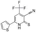 4-(TRIFLUOROMETHYL)-1,2-DIHYDRO-6-(THIOPHEN-2-YL)-2-THIOXOPYRIDINE-3-CARBONITRILE 结构式