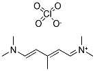 N-[(2E,4E)-5-(DIMETHYLAMINO)-3-METHYLPENTA-2,4-DIENYLIDENE]-N-METHYLMETHANAMINIUM PERCHLORATE 结构式