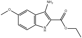 3-AMINO-5-METHOXY-1H-INDOLE-2-CARBOXYLIC ACID ETHYL ESTER 结构式