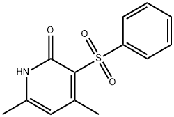 4,6-DIMETHYL-3-(PHENYLSULFONYL)-2(1H)-PYRIDINONE 结构式