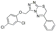 3-[(2,4-DICHLOROPHENOXY)METHYL]-6-PHENYL-7H-[1,2,4]TRIAZOLO[3,4-B][1,3,4]THIADIAZINE 结构式