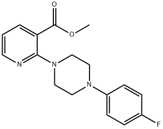 METHYL 2-[4-(4-FLUOROPHENYL)PIPERAZINO]NICOTINATE 结构式