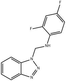 N-(1H-1,2,3-BENZOTRIAZOL-1-YLMETHYL)-2,4-DIFLUOROANILINE 结构式