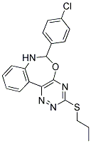 6-(4-CHLOROPHENYL)-3-(PROPYLTHIO)-6,7-DIHYDRO[1,2,4]TRIAZINO[5,6-D][3,1]BENZOXAZEPINE 结构式