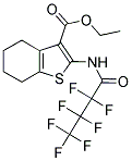 ETHYL 2-(2,2,3,3,4,4,4-HEPTAFLUOROBUTANOYLAMINO)-4,5,6,7-TETRAHYDROBENZO[B]THIOPHENE-3-CARBOXYLATE 结构式