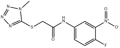 N-(4-氟-3-硝基苯基)-2-((1-甲基-1H-四唑-5-基)硫代)乙酰胺 结构式