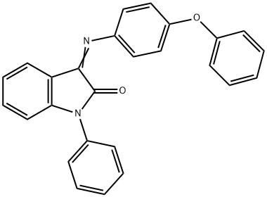 3-[(4-PHENOXYPHENYL)IMINO]-1-PHENYL-1,3-DIHYDRO-2H-INDOL-2-ONE 结构式