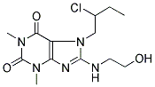 7-(2-CHLOROBUTYL)-8-[(2-HYDROXYETHYL)AMINO]-1,3-DIMETHYL-2,3,6,7-TETRAHYDRO-1H-PURINE-2,6-DIONE 结构式