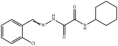 2-[2-(2-CHLOROBENZYLIDENE)HYDRAZINO]-N-CYCLOHEXYL-2-OXOACETAMIDE 结构式