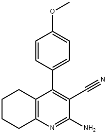 2-AMINO-4-(4-METHOXY-PHENYL)-5,6,7,8-TETRAHYDRO-QUINOLINE-3-CARBONITRILE 结构式