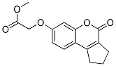 (4-OXO-1,2,3,4-TETRAHYDRO-CYCLOPENTA[C]CHROMEN-7-YLOXY)-ACETIC ACID METHYL ESTER 结构式