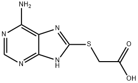 [(6-AMINO-9H-PURIN-8-YL)SULFANYL]ACETIC ACID 结构式