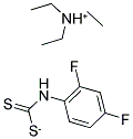 TRIETHYLAMMONIUM (2,4-DIFLUOROANILINO)METHANEDITHIOATE 结构式