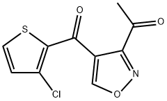 1-(4-[(3-CHLORO-2-THIENYL)CARBONYL]-3-ISOXAZOLYL)-1-ETHANONE 结构式