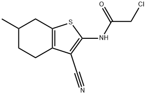 2-氯-N-(3-氰基-6-甲基-4,5,6,7-四氢-1-苯并噻吩-2-基)乙酰胺 结构式