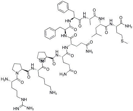 ARG-PRO-LYS-PRO-GLN-GLN-PHE-PHE-ALA-LEU-MET-NH2 结构式