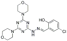 (E)-4-CHLORO-2-((2-(4,6-DIMORPHOLINO-1,3,5-TRIAZIN-2-YL)HYDRAZONO)METHYL)PHENOL 结构式