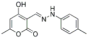 4-HYDROXY-6-METHYL-2-OXO-2H-PYRAN-3-CARBALDEHYDE N-(4-METHYLPHENYL)HYDRAZONE 结构式