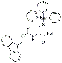 FMOC-D-CYS(TRT)-WANG RESIN 结构式