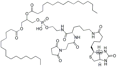 1,2-DIPALMITOYL-SN-GLYCERO-3-PHOSPHOETHANOLAMINE-N-[4-(P-MALEIMIDOPHENYL)BUTYRAMIDE] 结构式