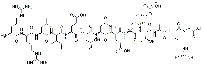 ARG-ARG-LEU-ILE-GLU-ASP-ASN-GLU-PTYR-THR-ALA-ARG-GLY 结构式