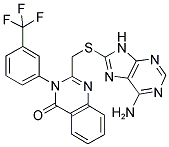 2-([(6-AMINO-9H-PURIN-8-YL)THIO]METHYL)-3-[3-(TRIFLUOROMETHYL)PHENYL]QUINAZOLIN-4(3H)-ONE 结构式