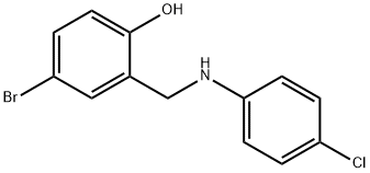 4-BROMO-2-[(4-CHLOROANILINO)METHYL]BENZENOL 结构式