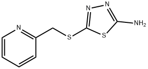 5-(吡啶-2-基甲基硫基)-[1,3,4]噻二唑-2-基胺 结构式