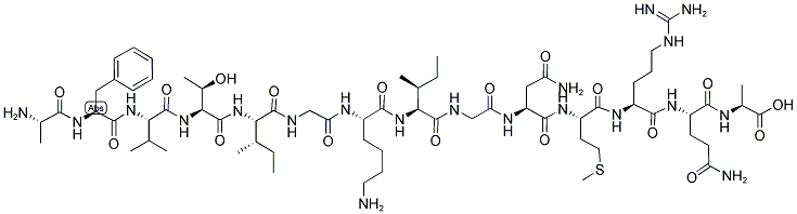 Ala-Phe-Val-Thr-Ile-Gly-Lys-Ile-Gly-Asn-Met-Arg-Gln-Ala 结构式