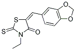 (5E)-5-(1,3-Benzodioxol-5-ylmethylene)-3-ethyl-2-thioxo-1,3-thiazolidin-4-one 结构式