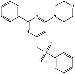 (6-MORPHOLINO-2-PHENYL-4-PYRIMIDINYL)METHYL PHENYL SULFONE 结构式