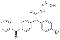 2-(4-BENZOYLPHENYL)-2-(4-BROMOPHENYL)-N-[(HYDROXYIMINO)METHYL]ACETAMIDE 结构式