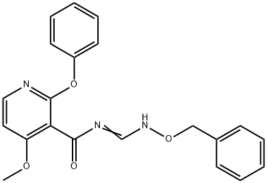 N-([(BENZYLOXY)IMINO]METHYL)-4-METHOXY-2-PHENOXYNICOTINAMIDE 结构式