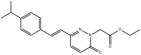 ETHYL 2-[3-(4-ISOPROPYLSTYRYL)-6-OXO-1(6H)-PYRIDAZINYL]ACETATE 结构式