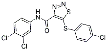 5-[(4-CHLOROPHENYL)SULFANYL]-N-(3,4-DICHLOROPHENYL)-1,2,3-THIADIAZOLE-4-CARBOXAMIDE 结构式