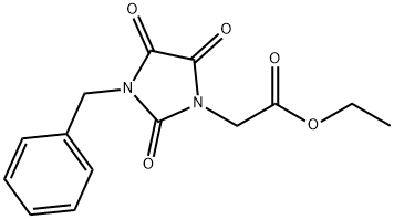 (3-BENZYL-2,4,5-TRIOXO-IMIDAZOLIDIN-1-YL)-ACETIC ACID ETHYL ESTER 结构式