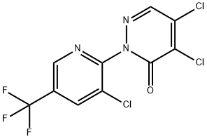 4,5-DICHLORO-2-[3-CHLORO-5-(TRIFLUOROMETHYL)-2-PYRIDINYL]-3(2H)-PYRIDAZINONE 结构式