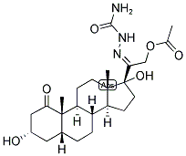 5BETA-PREGNAN-3ALPHA,17ALPHA,21-TRIOL-1,20-DIONE 21-ACETATE 20-SEMICARBAZONE 结构式