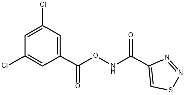 N-[(3,5-DICHLOROBENZOYL)OXY]-1,2,3-THIADIAZOLE-4-CARBOXAMIDE 结构式