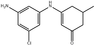 3-((3-AMINO-5-CHLOROPHENYL)AMINO)-5-METHYLCYCLOHEX-2-EN-1-ONE 结构式