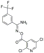 O1-[(2,5-DICHLORO-3-PYRIDYL)CARBONYL]-3-(TRIFLUOROMETHYL)BENZENE-1-CARBOHYDROXIMAMIDE 结构式