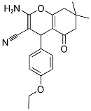 2-AMINO-4-(4-ETHOXYPHENYL)-7,7-DIMETHYL-5-OXO-4,6,7,8-TETRAHYDRO2H-CHROMENE-3-CARBONITRILE 结构式