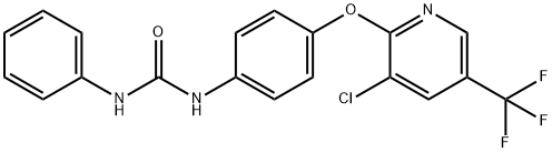 N-(4-(3-CHLORO-5-(TRIFLUOROMETHYL)(2-PYRIDYLOXY))PHENYL)(PHENYLAMINO)FORMAMIDE 结构式