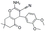 2-AMINO-4-(3,4-DIMETHOXYPHENYL)-7,7-DIMETHYL-5-OXO-4,6,7,8-TETRAHYDRO2H-CHROMENE-3-CARBONITRILE 结构式