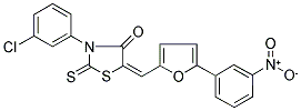 (5E)-3-(3-CHLOROPHENYL)-5-{[5-(3-NITROPHENYL)-2-FURYL]METHYLENE}-2-THIOXO-1,3-THIAZOLIDIN-4-ONE 结构式