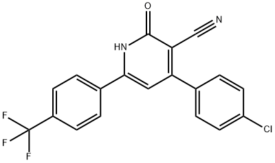 4-(4-CHLOROPHENYL)-2-HYDROXY-6-[4-(TRIFLUOROMETHYL)PHENYL]NICOTINONITRILE 结构式