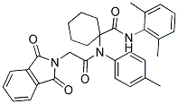 N-(2,6-DIMETHYLPHENYL)-1-(2-(1,3-DIOXOISOINDOLIN-2-YL)-N-P-TOLYLACETAMIDO)CYCLOHEXANECARBOXAMIDE 结构式