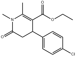 ETHYL 4-(4-CHLOROPHENYL)-1,2-DIMETHYL-6-OXO-1,4,5,6-TETRAHYDRO-3-PYRIDINECARBOXYLATE 结构式