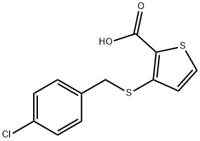 3-[(4-CHLOROBENZYL)SULFANYL]-2-THIOPHENECARBOXYLIC ACID 结构式